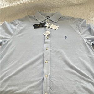 Polo by Ralph Lauren Men's Sky Blue Button Down Shirt